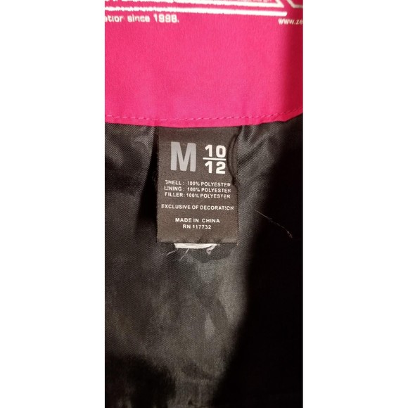 Zeroxposur Girls Black Pink Jacket Size Medium 10/12 Hooded - Picture 4 of 5